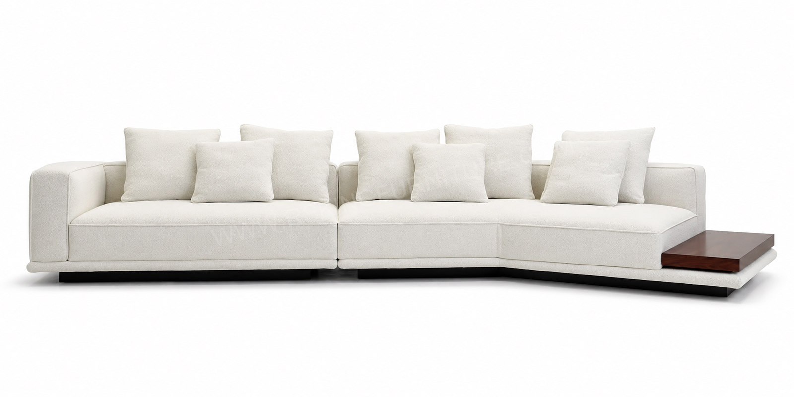 RSK2339 Custom Platform Chaise Sofa with Integrated Side Table