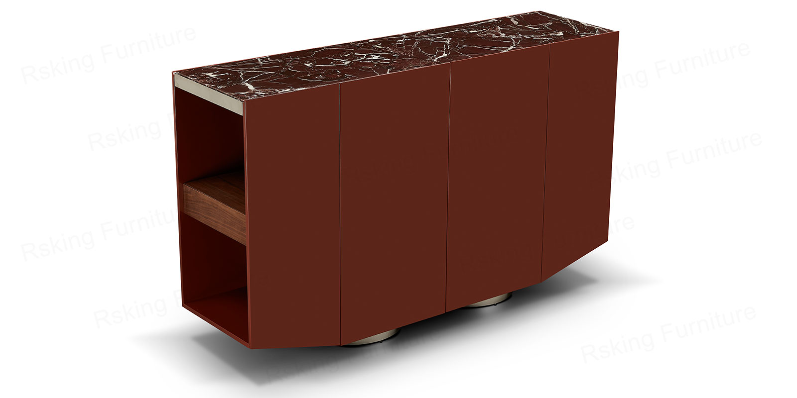 FD901 Burgundy High Gloss Dining Room Credenza | RSKING