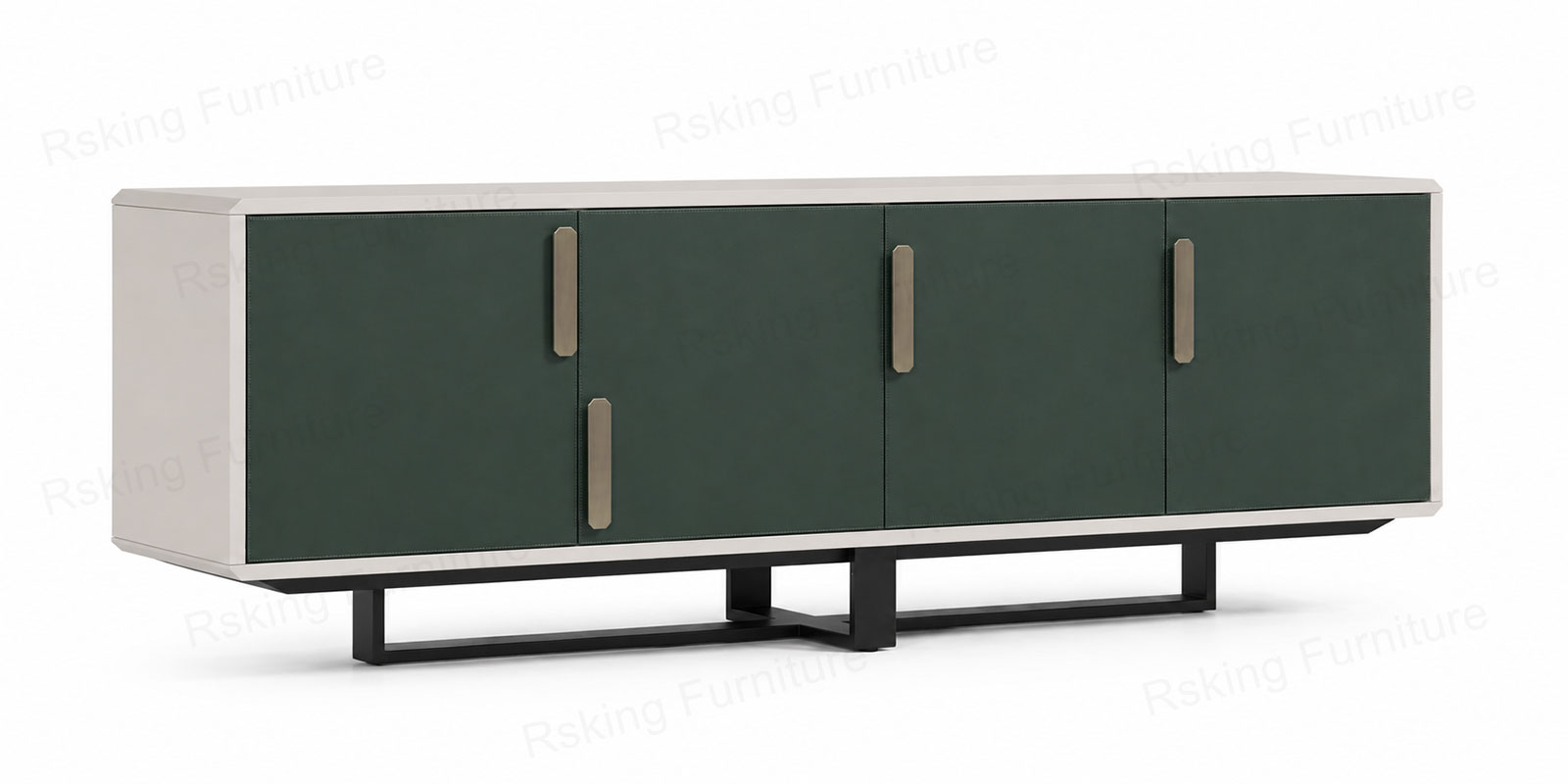 JD219 Green Leather Sideboard Storage Cabinet | RSKING