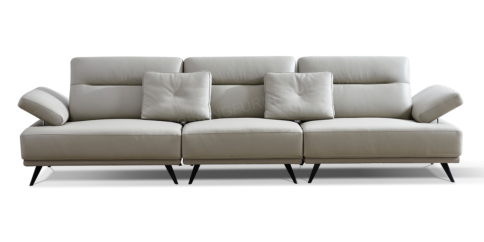 RSK13 Custom 3 Seater Leather Sofa with Adjustable Backrests
